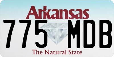 AR license plate 775MDB