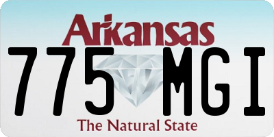 AR license plate 775MGI