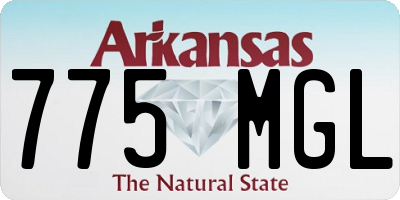 AR license plate 775MGL