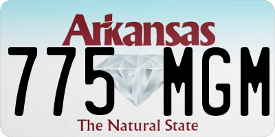 AR license plate 775MGM