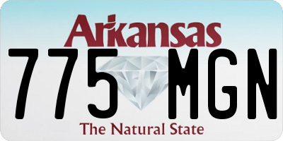 AR license plate 775MGN