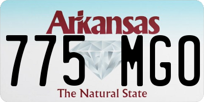 AR license plate 775MGO