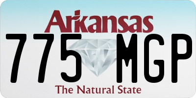 AR license plate 775MGP