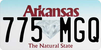 AR license plate 775MGQ