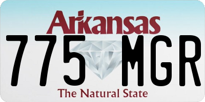 AR license plate 775MGR
