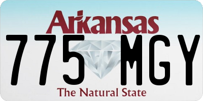 AR license plate 775MGY
