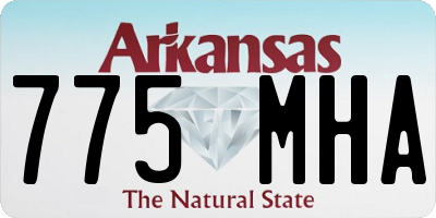 AR license plate 775MHA