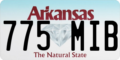 AR license plate 775MIB