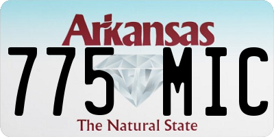 AR license plate 775MIC