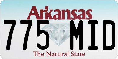 AR license plate 775MID