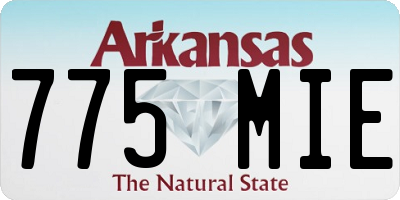 AR license plate 775MIE