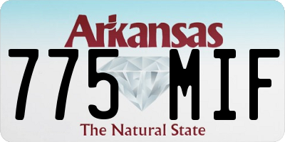 AR license plate 775MIF