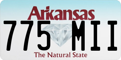 AR license plate 775MII