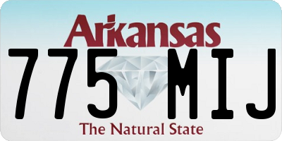 AR license plate 775MIJ