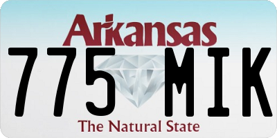 AR license plate 775MIK