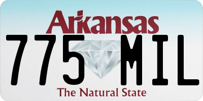 AR license plate 775MIL