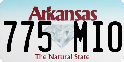 AR license plate 775MIO