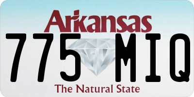 AR license plate 775MIQ