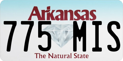 AR license plate 775MIS