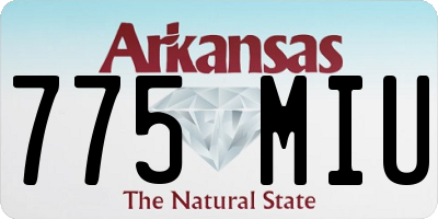 AR license plate 775MIU
