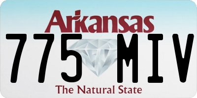 AR license plate 775MIV