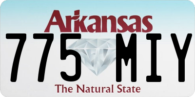 AR license plate 775MIY