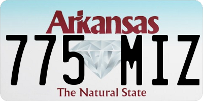 AR license plate 775MIZ