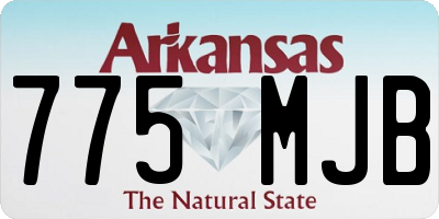 AR license plate 775MJB