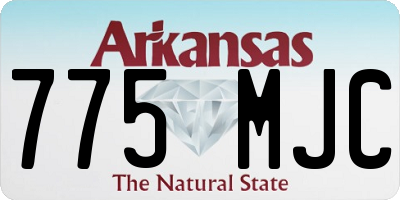 AR license plate 775MJC