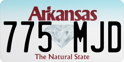 AR license plate 775MJD