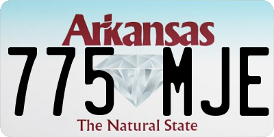 AR license plate 775MJE
