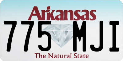 AR license plate 775MJI