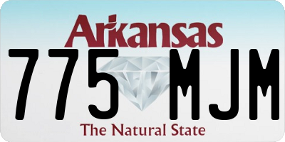 AR license plate 775MJM