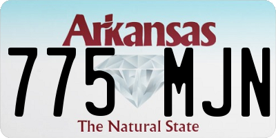 AR license plate 775MJN