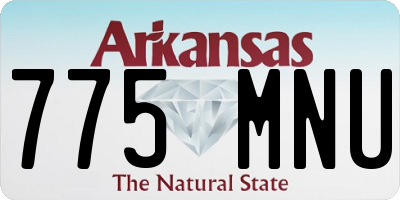 AR license plate 775MNU