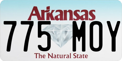 AR license plate 775MOY