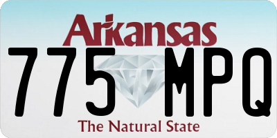 AR license plate 775MPQ