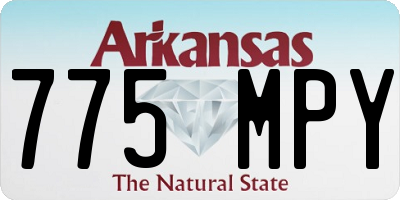 AR license plate 775MPY