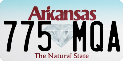 AR license plate 775MQA