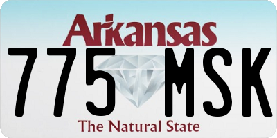 AR license plate 775MSK