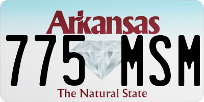 AR license plate 775MSM