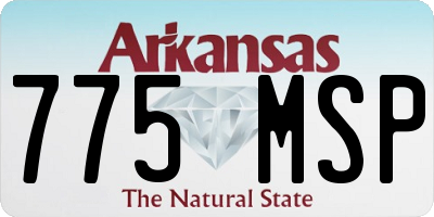 AR license plate 775MSP