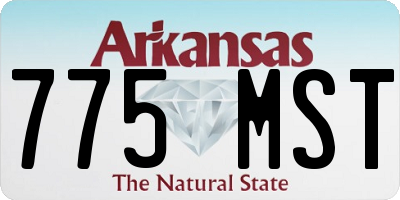 AR license plate 775MST