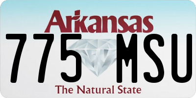 AR license plate 775MSU
