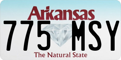 AR license plate 775MSY
