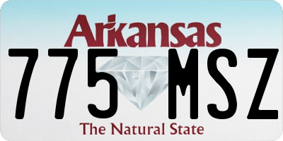 AR license plate 775MSZ