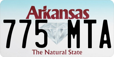 AR license plate 775MTA