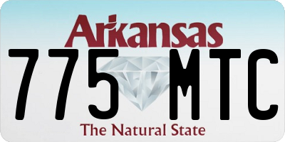 AR license plate 775MTC
