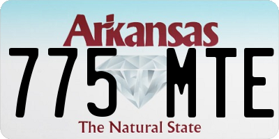 AR license plate 775MTE