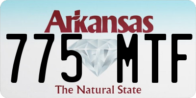 AR license plate 775MTF